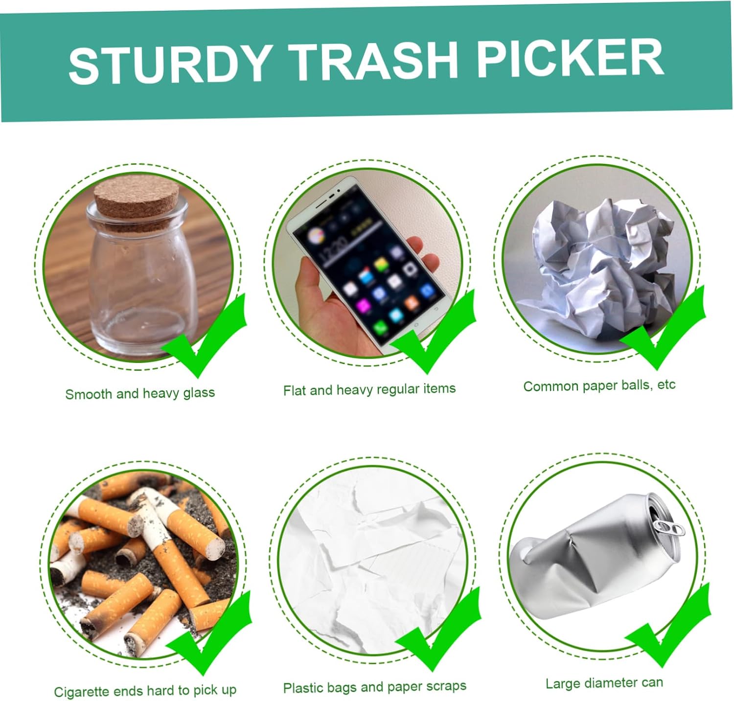 Folding Garbage Tool Versatile Trash Picker for Use Lightweight and Comfortable Grip for Collecting Litter and Hard Reach Items Ergonomic Design for Collection