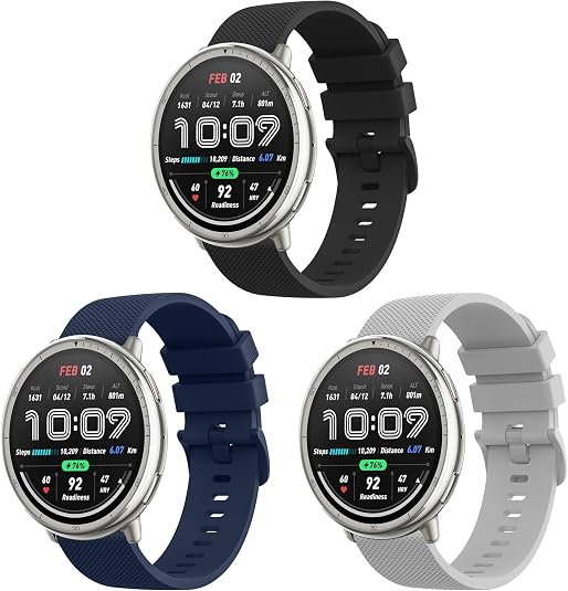 Bracelet Métal Acier Inoxydable 20mm Pour Amazfit GTS/GTR/Bip - Compatible Nombreuses Montres, Réglable, Noir - 5