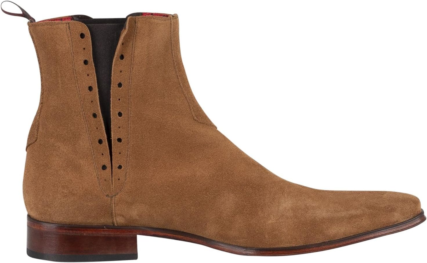 Jeffery West Men's Suede Chelsea Boots, Havana