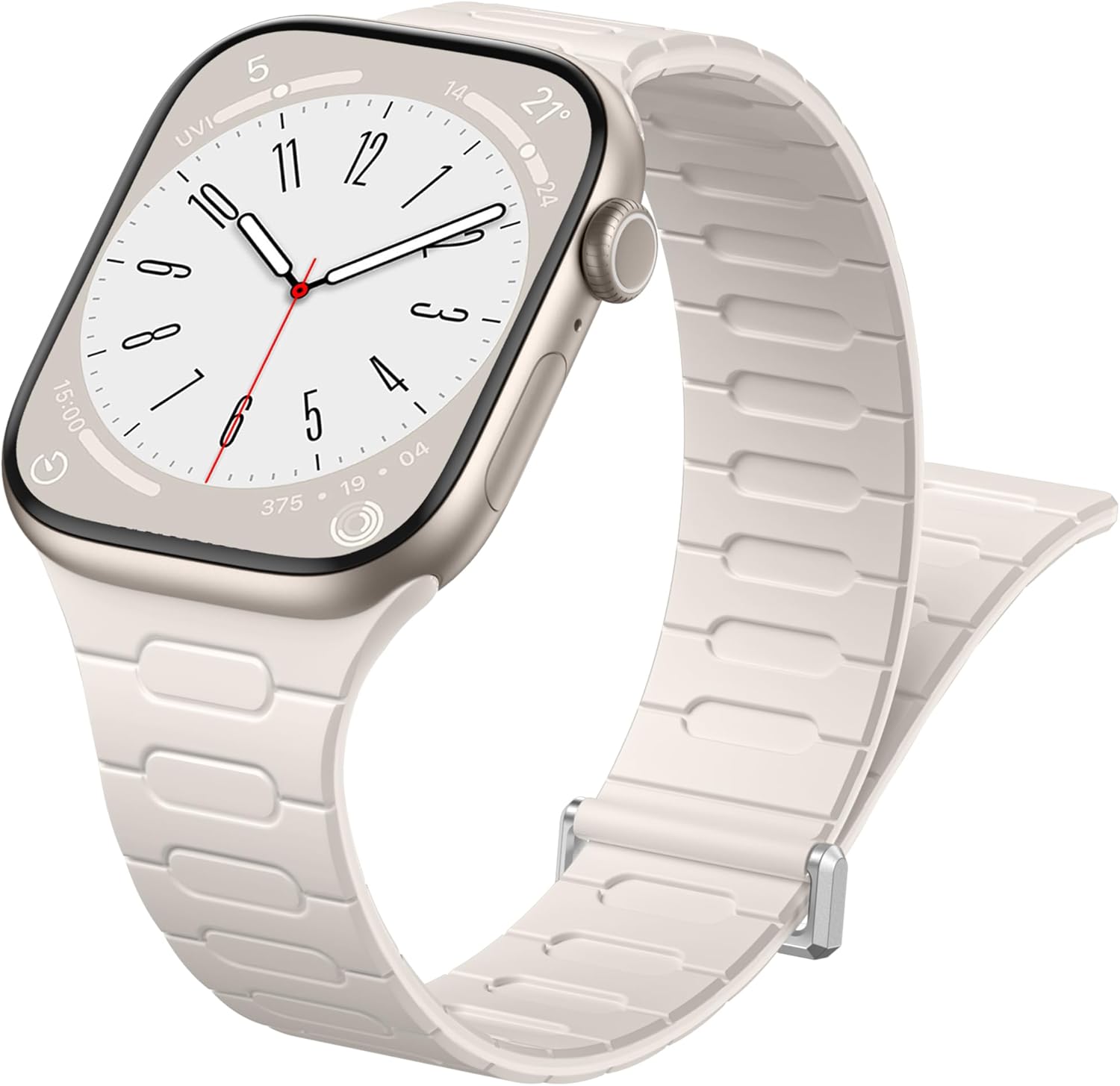 Easuny Magnetic Silicone Band Compatible with Apple Watch Bands for Women 40mm 41mm 42mm 38mm 44mm 45mm 46mm 49mm Men, Sport Waterproof Security Strap for iWatch Series 11 SE 3 2 10 9 8 7 6 5 4 Ultra