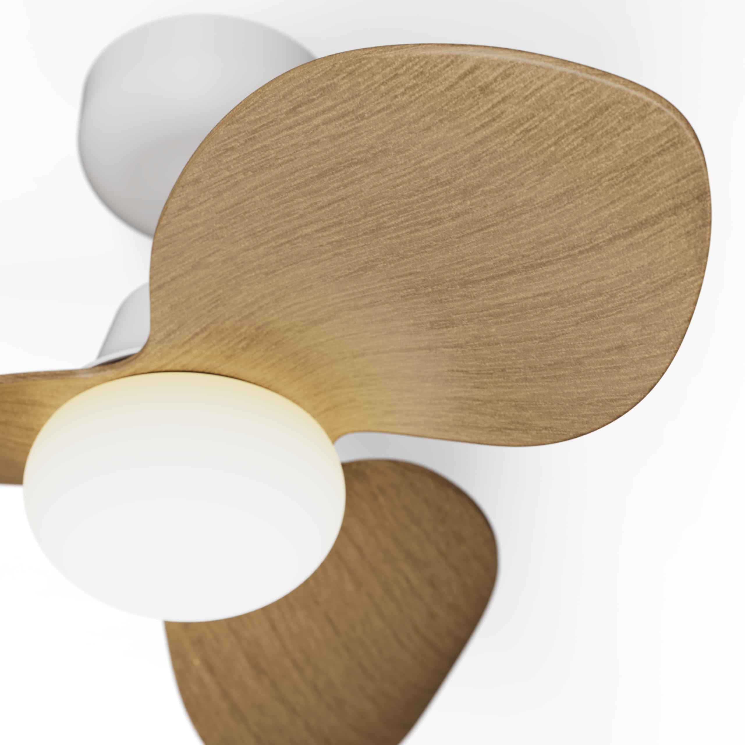 Sulion - Ventilatore da soffitto con luce silenziosa e leggera, potente motore DC, 6 velocità, timer, estate/inverno, luce LED dimmerabile CCT, installazione rapida
