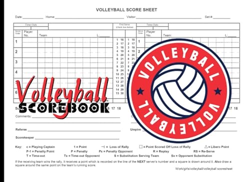 Volleyball Scorebook: Volleyball Game Record Keeper Book | 100 Pages | 8.25 X 6 Inches