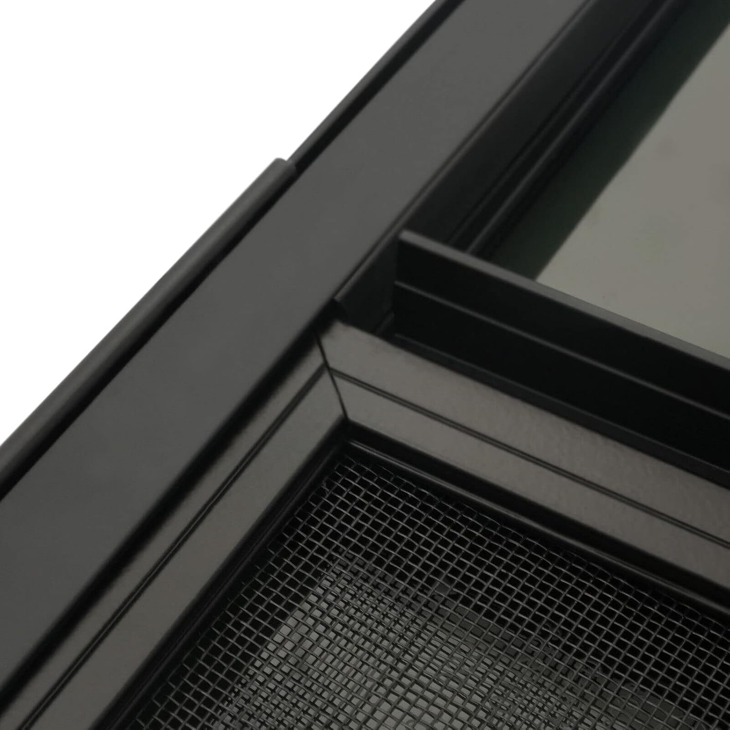 CNCEST 42"x22" Vertical Sliding RV Window, Black Tempered Glass UV Protection Camper Window with Drainage System, Universal Replacement Window for RV Teardrop Trailer Cargo Marine Camper, TZRV0012