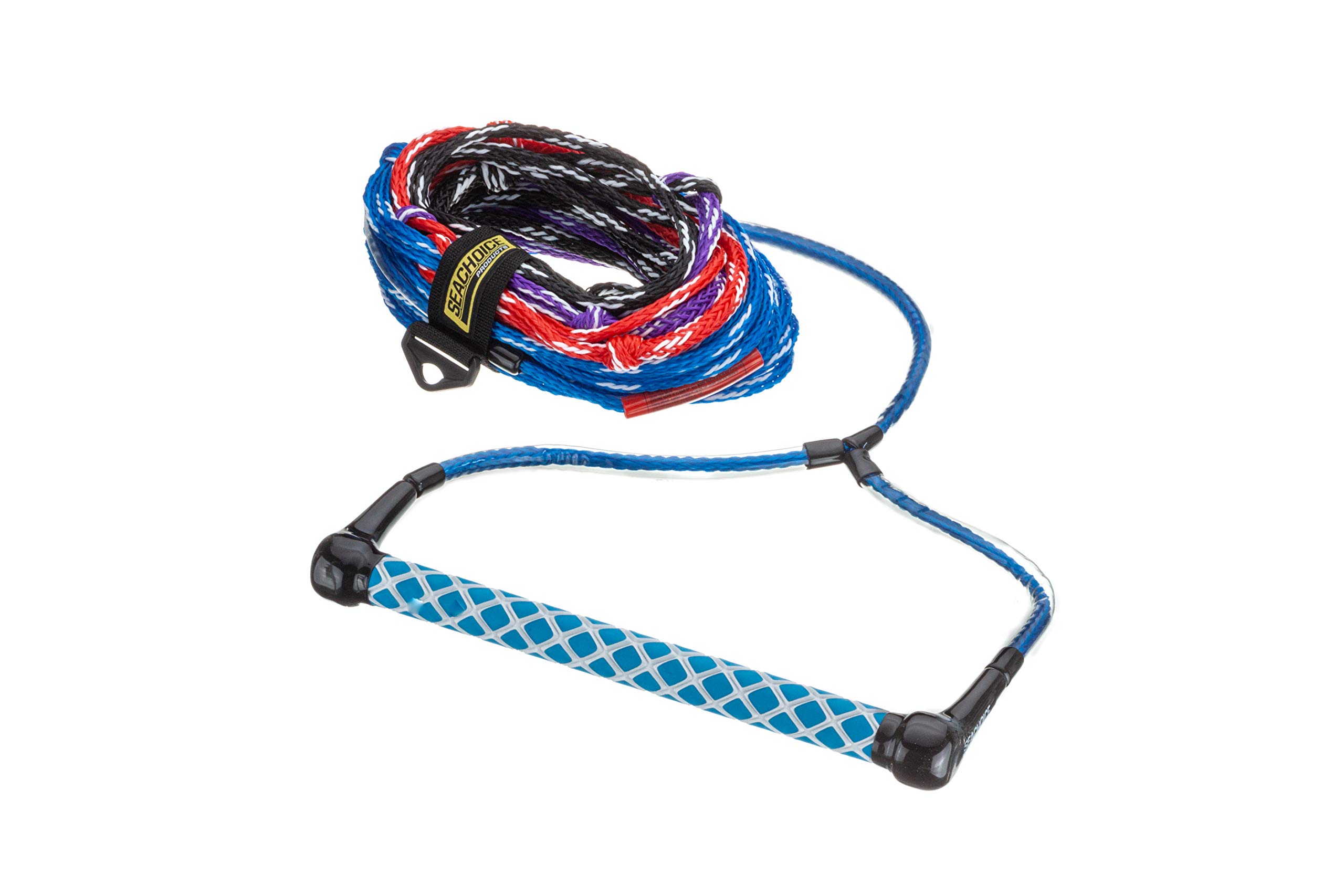 Seachoice 4-Section Wakeboard Rope, 75 Ft. Long, 15 In. Handle w/ Textured EVA Grip