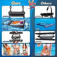 Vista 3 de Paquete de 3 bolsas flotantes grandes impermeables para teléfono [sellos dobles], funda seca para teléfono celular para iPhone Galaxy Google