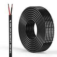 Vista 11 de Cable Eléctrico de Calibre 12, 2 Conductores, Cable de 12 AWG Trenzado, Cordón de PVC, Cable de Cobre Libre de Oxígeno 10FT/3.1M para Iluminación