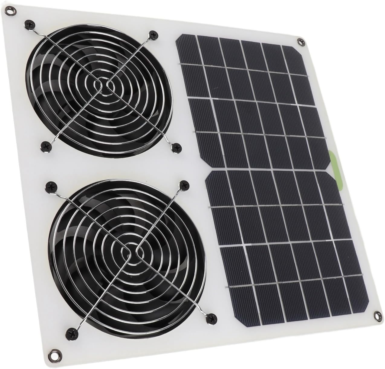 Solar Panel Powered Fan 12inch Dual Fan 100W Solar Exhaust Fan for Chicken House Greenhouse ABS Monocrystalline Silicon 28x30x3cm