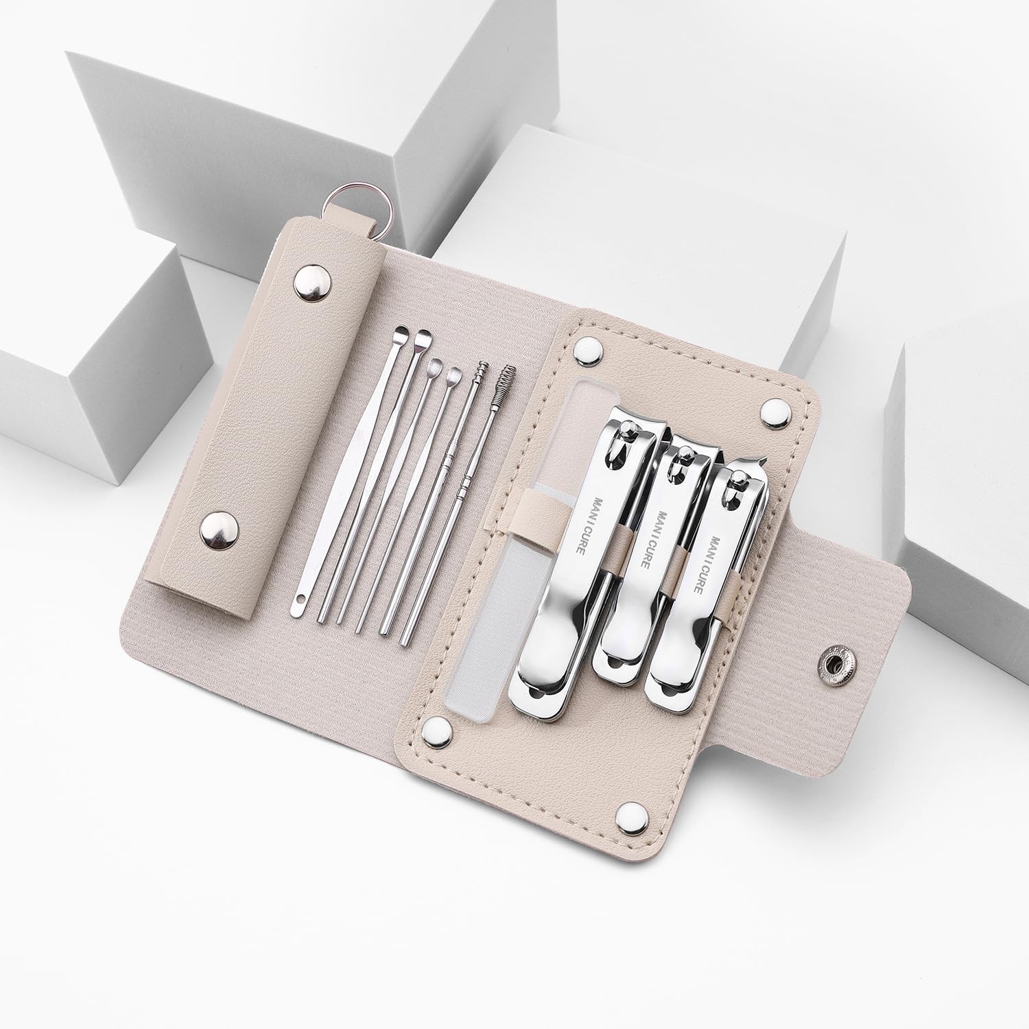 10-Piece Nail Clippers Kit Complete Manicure Pedicure Tools Set for Women Includes Ear Digging Spoon Travel-Friendly Grooming Kit