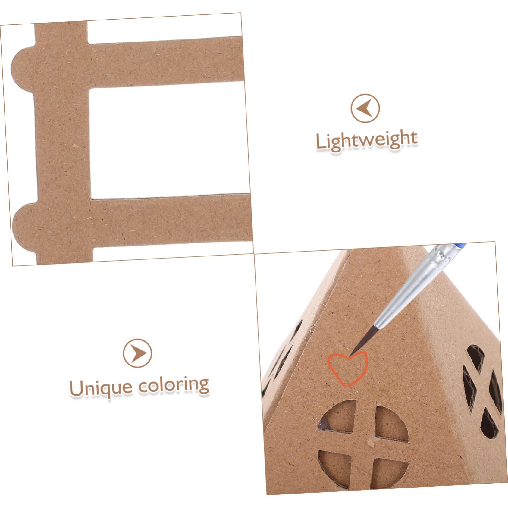 Zerodeko Casetta in Cartone da Colorare in Miniatura Kit di Costruzione di Case in Cartone per Ragazzo Ragazza Modello di Casa Fai da Te Giocattolo per Attività Creative e Lavoretti Manu