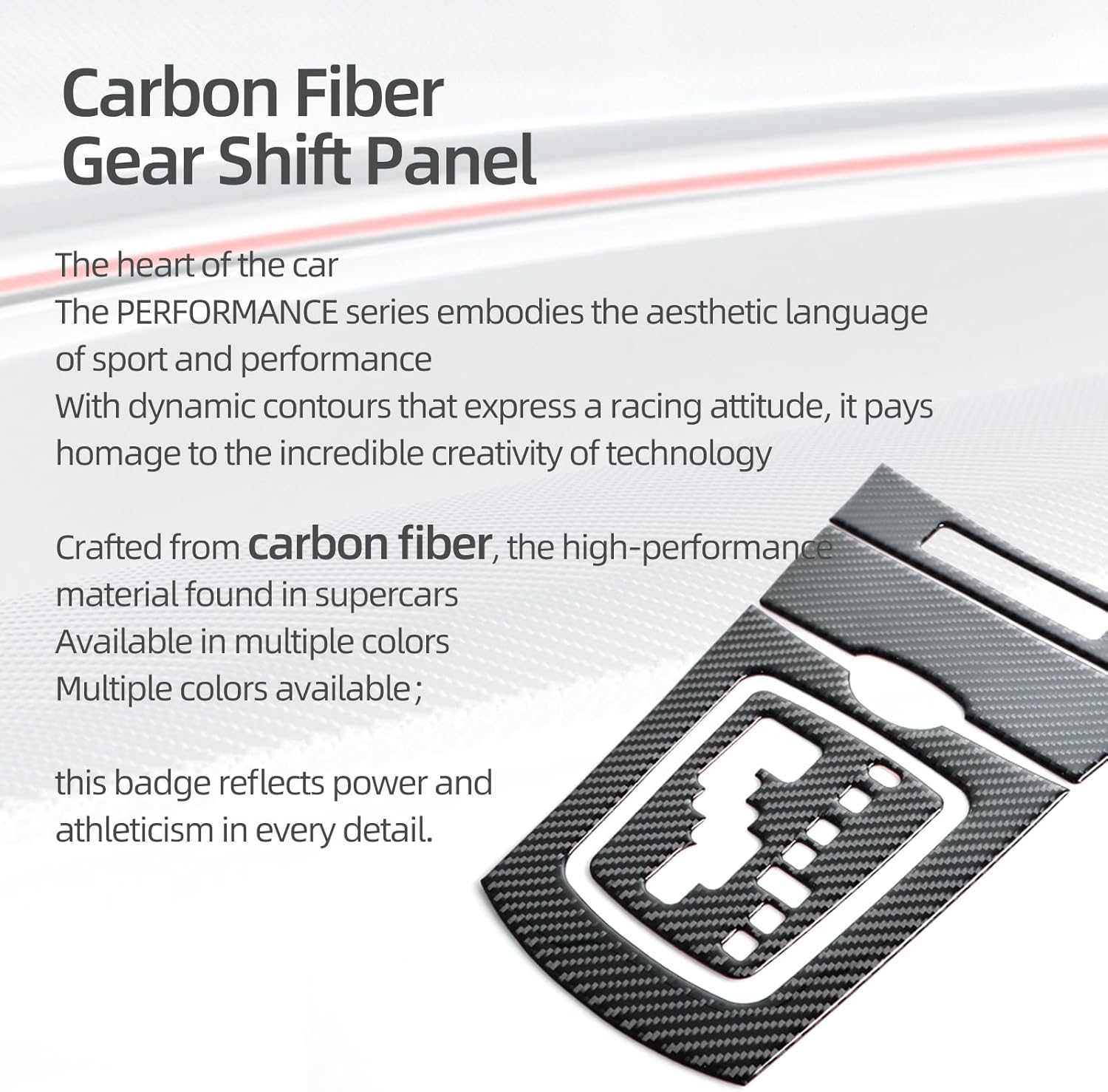 BETTERHUMZ Compatible with Toyota Corolla E150/E151 2007 2008 2009 2010 2011 2012 2013 Carbon Fiber Car Gear Shift Panel Frame Sticker Interior Molding Accessories