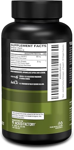 Miniatura 8 de Jacked Factory Extracto de raíz de Ashwagandha (KSM-66 Ashwagandha) con 5% de Withanolides – Suplemento para alivio natural del estrés, función
