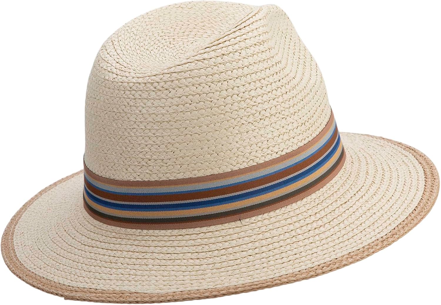 Jeanne Simmons Men's 3" Brim Striped Ribbon Band Fedora Hat