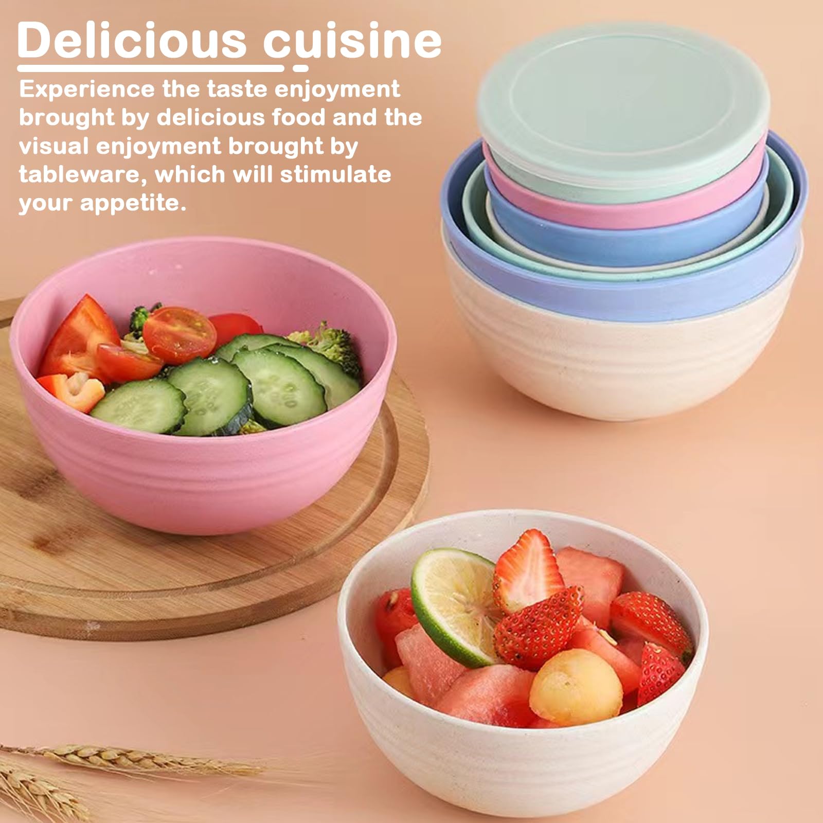 Taiuloo Lot De 3 Saladiers Avec Couvercles, Bols De Stockage Des