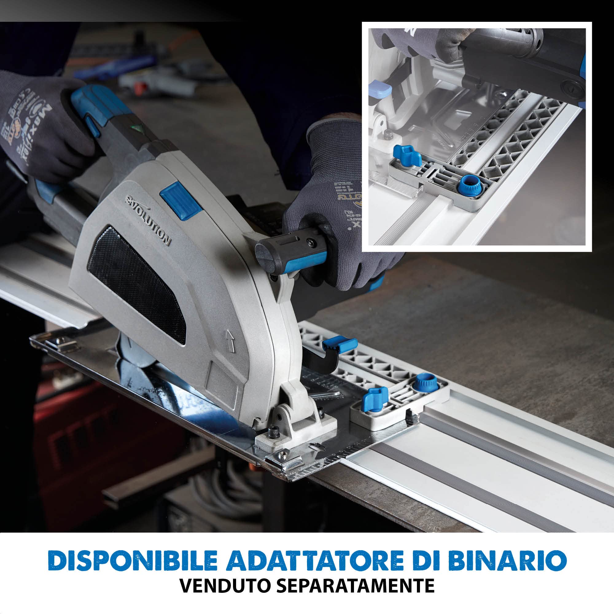 Evolution S210CCS - 210 mm Sega circolare per acciaio - Superfici immediatamente pronte per ulteriori lavorazioni - Non genera surriscaldamento, ronzii o scintille - Lama per acciaio dolce inclusa