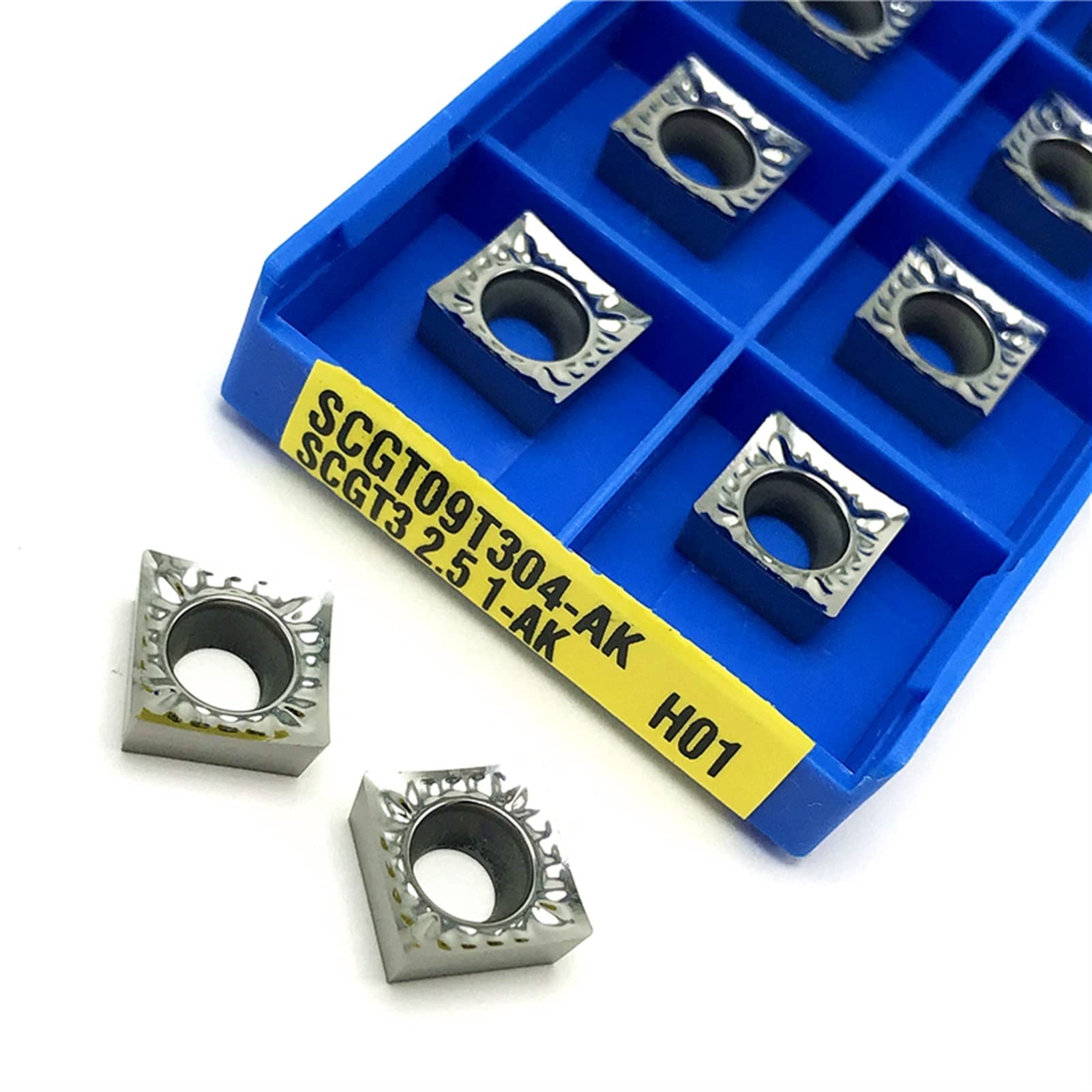 Aluminiumdreheneinsätze Hartmetall-Einsatz Schneidwerkzeug Inneres Drehwerkzeug Aluminiumdrehmaschine Einsätze DOLUNTO(SCGT09T302 AK H01)