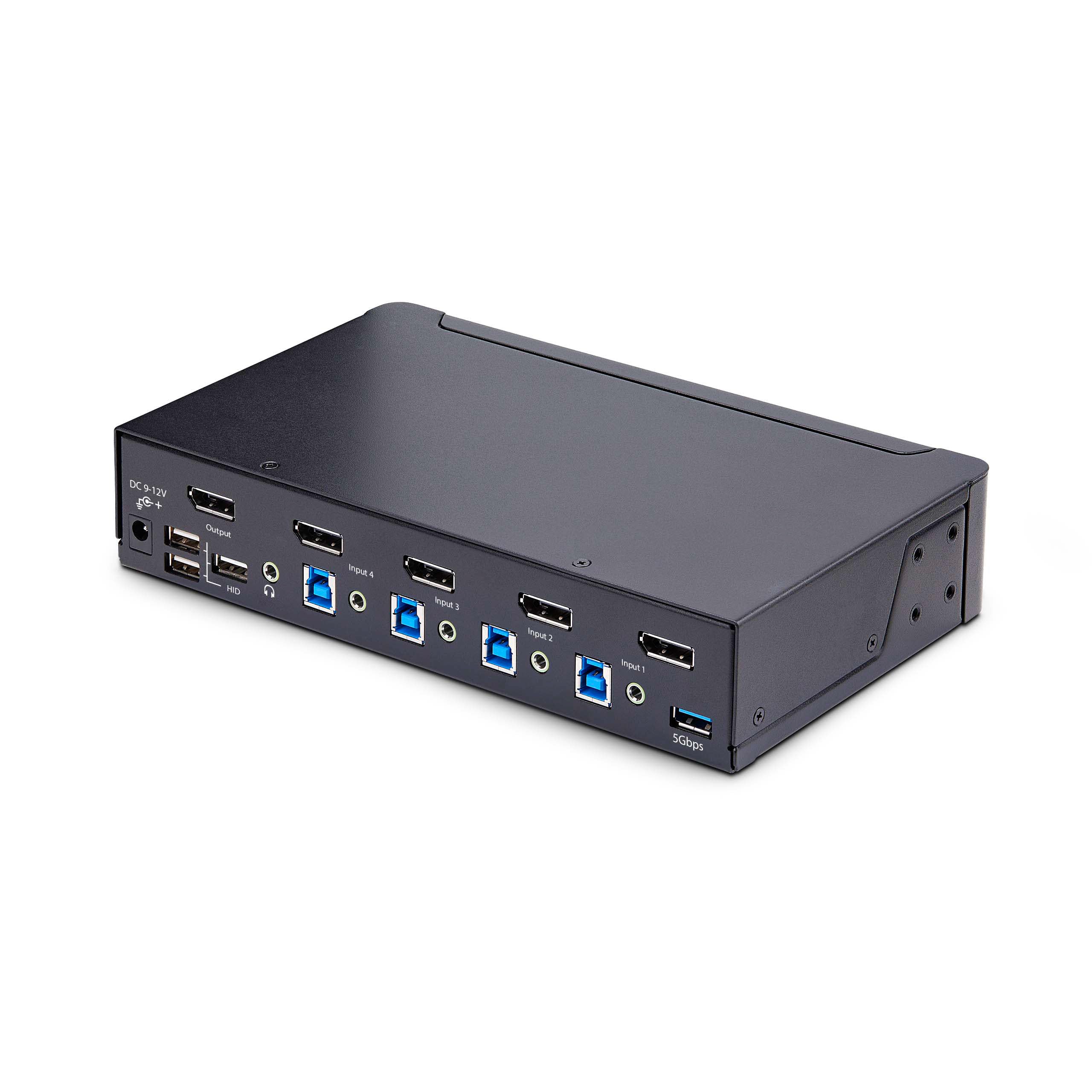 StarTech Switch KVM DisplayPort 4 Porte 8K 60Hz 4K 144Hz DP 1.4 USB 3.0 | Struttura in Alluminio, Ideale per Reti Sicure a Quattro Computer