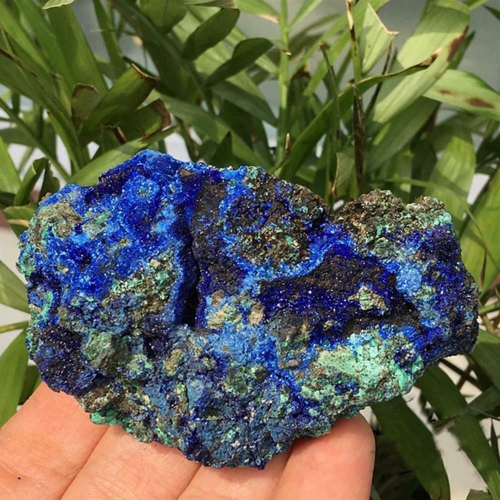 MDBJTCYZN Azurite Malachite Geode Crystal Stone Collectible Spiritual Products Ornaments (Size : 7-10cm)