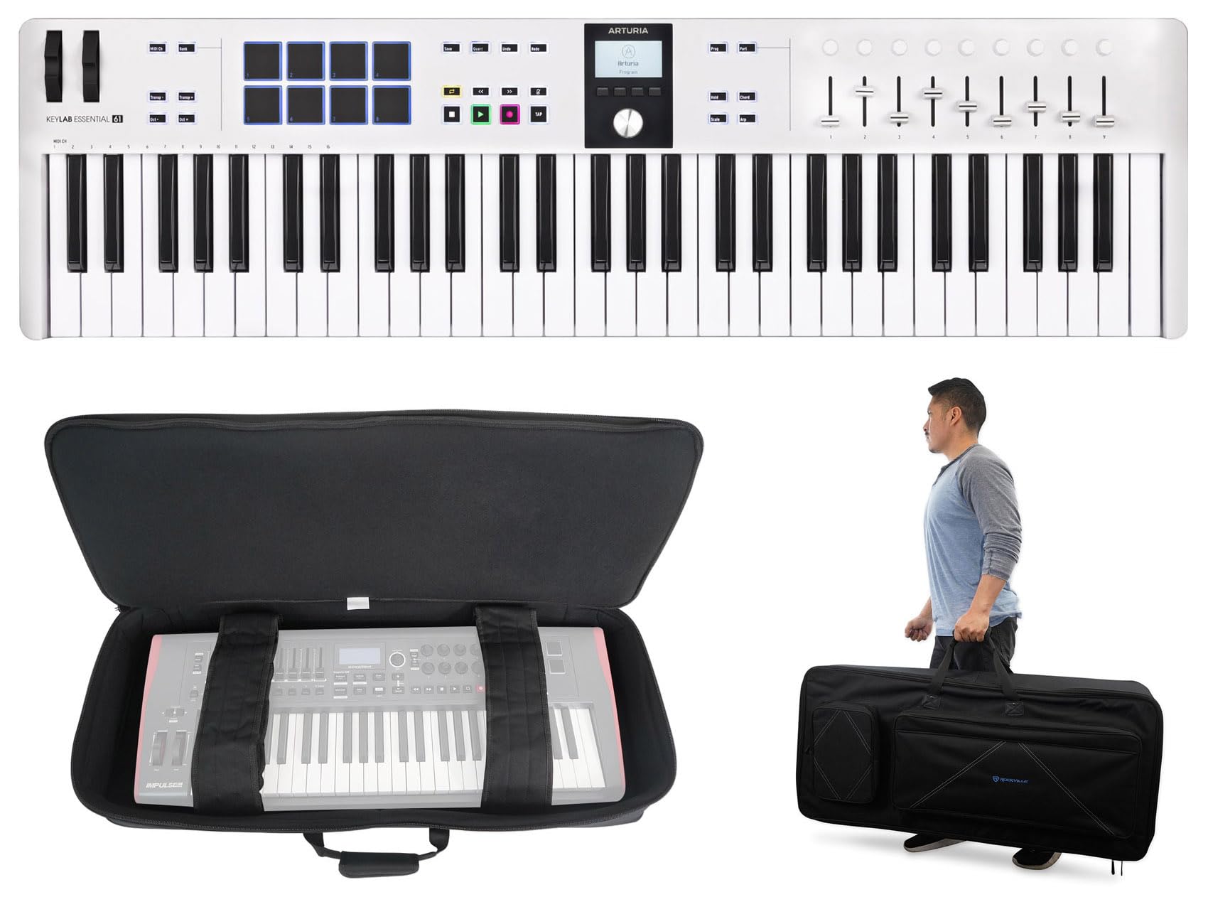 Amazon.com: Arturia KeyLab Essential 61 MK3 White Bundle: 61-Key