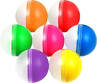 Vending Machine Capsules - 2.6 Inch Empty Plastic Capsules - 25 Pcs Clear-Colored Round Capsules - 65 mm Bath Bombs Molds - Toy Capsules - Empty Capsule Balls for Prizes - Candy Hunt Containers