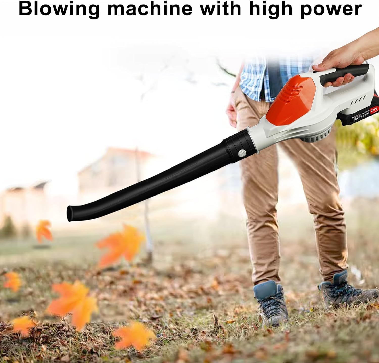 cdar Cordless Leaf Blower,24V Electric Handheld Leaf Blower[180CFM 150 MPH] with 2x1.5Ah Batteries and Charger, for Lawn Care,Battery Powered Leaf Blower for Snow Blowing