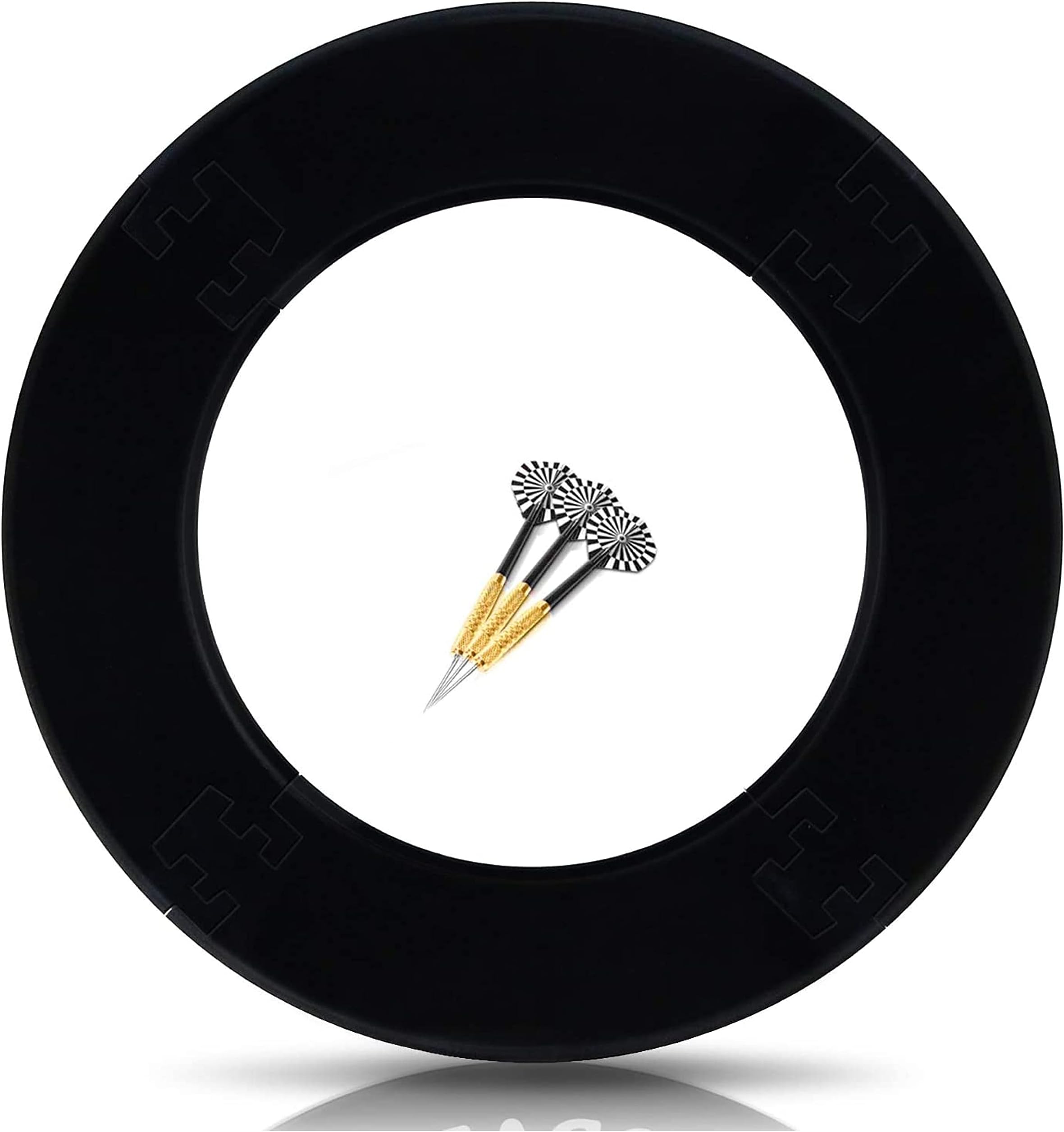ProDarts Dart Board Surround for All Brands – Dartboards – Darts Collection – Black Ring Stable Border – Wall Protection For The Dartboard Without Additional Mounting – Professional Look