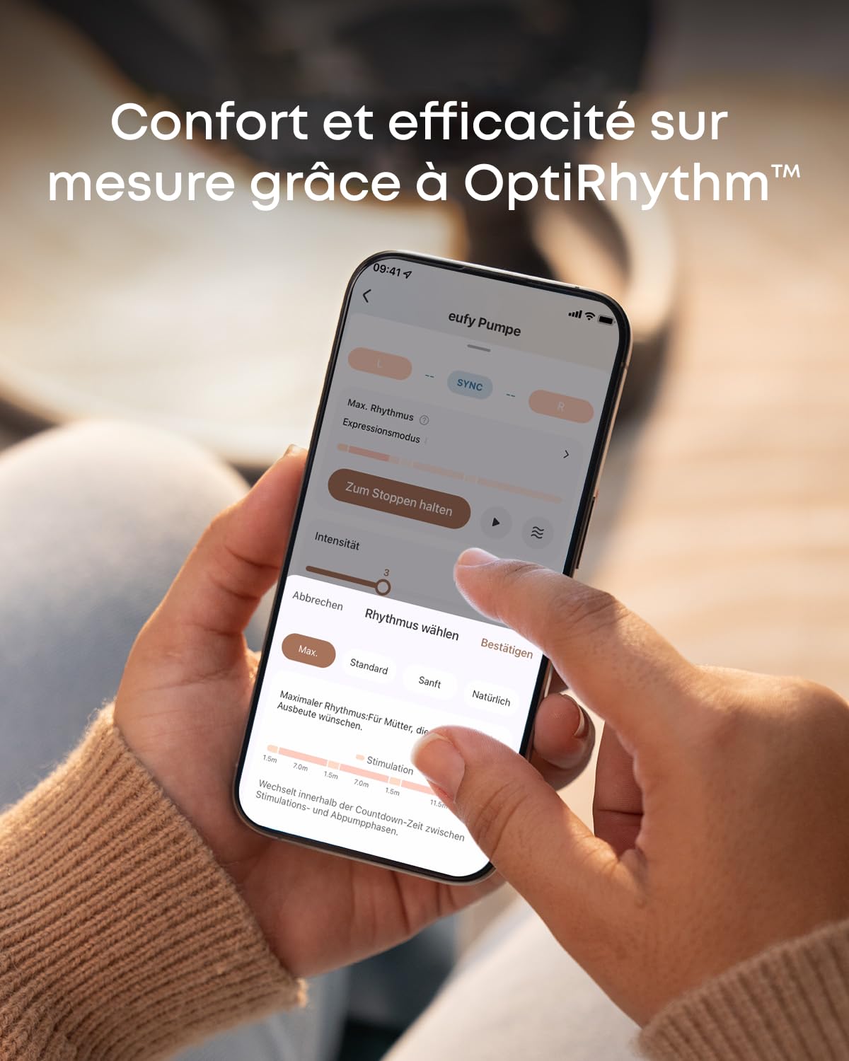 Tire-lait portable eufy S1, mains libres, tire-lait électrique avec technologie chauffante, contrôle par application, rythmes intelligents, aspiration de qualité hospitalière, sans fuite et silencieux