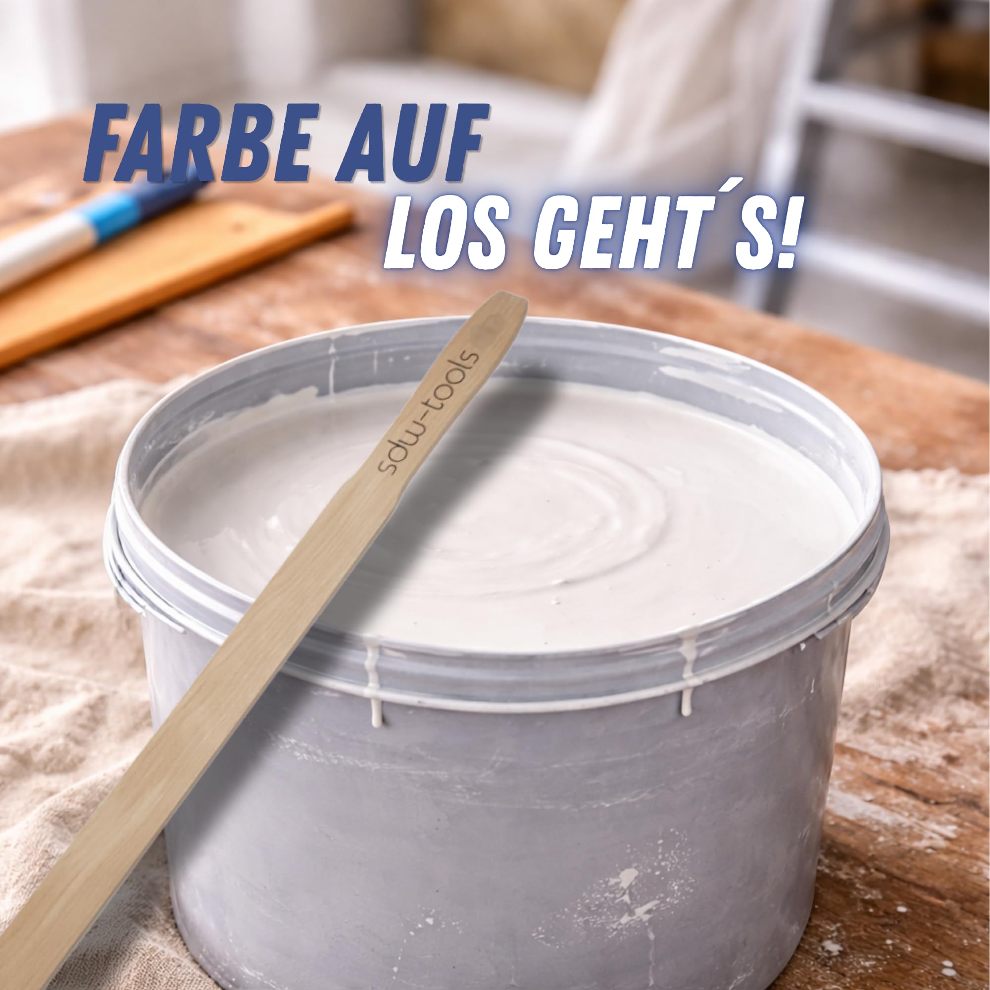 STORCH Profi Malerset 8-teilig inkl. Rührholz – Farbroller Set für Dispersions- & Silikatfarben | Farbwanne, Walze, Bügel | Maler Set für Wände & Decken