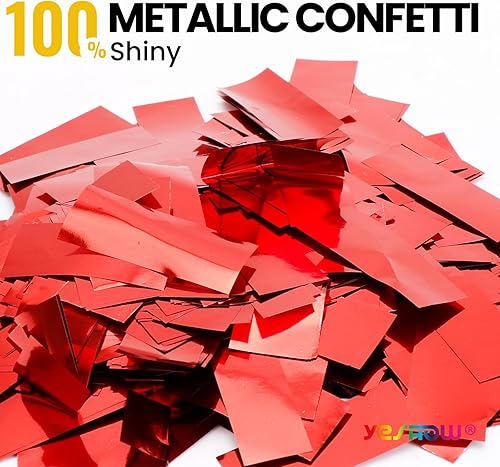 Miniatura 4 de Cañones de Confeti Lanzadores de Fiesta Rojos, YESHOW Confetti Bomb Blaster (paquete de 6) para Cumpleaños Navidad Nochevieja Boda Graduación