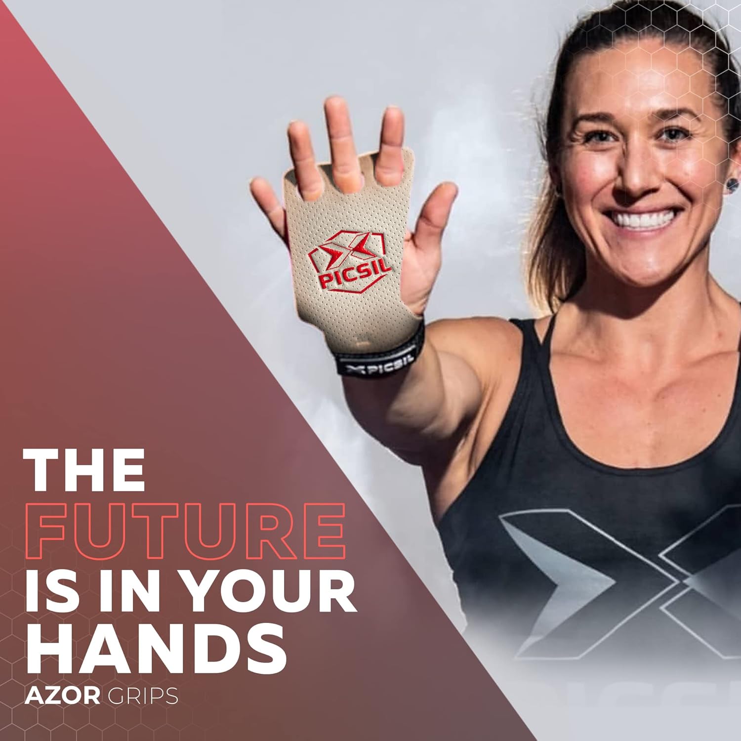 PICSIL Azor Grips, Workout Grips with Increased Magnesium Retention, Light and Resistant Unisex Hand Grips for Weightlifting and Gymnastics, Blocks Rips and Blisters