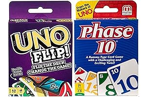 Blockbuster Game Double Pack: Phase 10 & UNO FLIP!