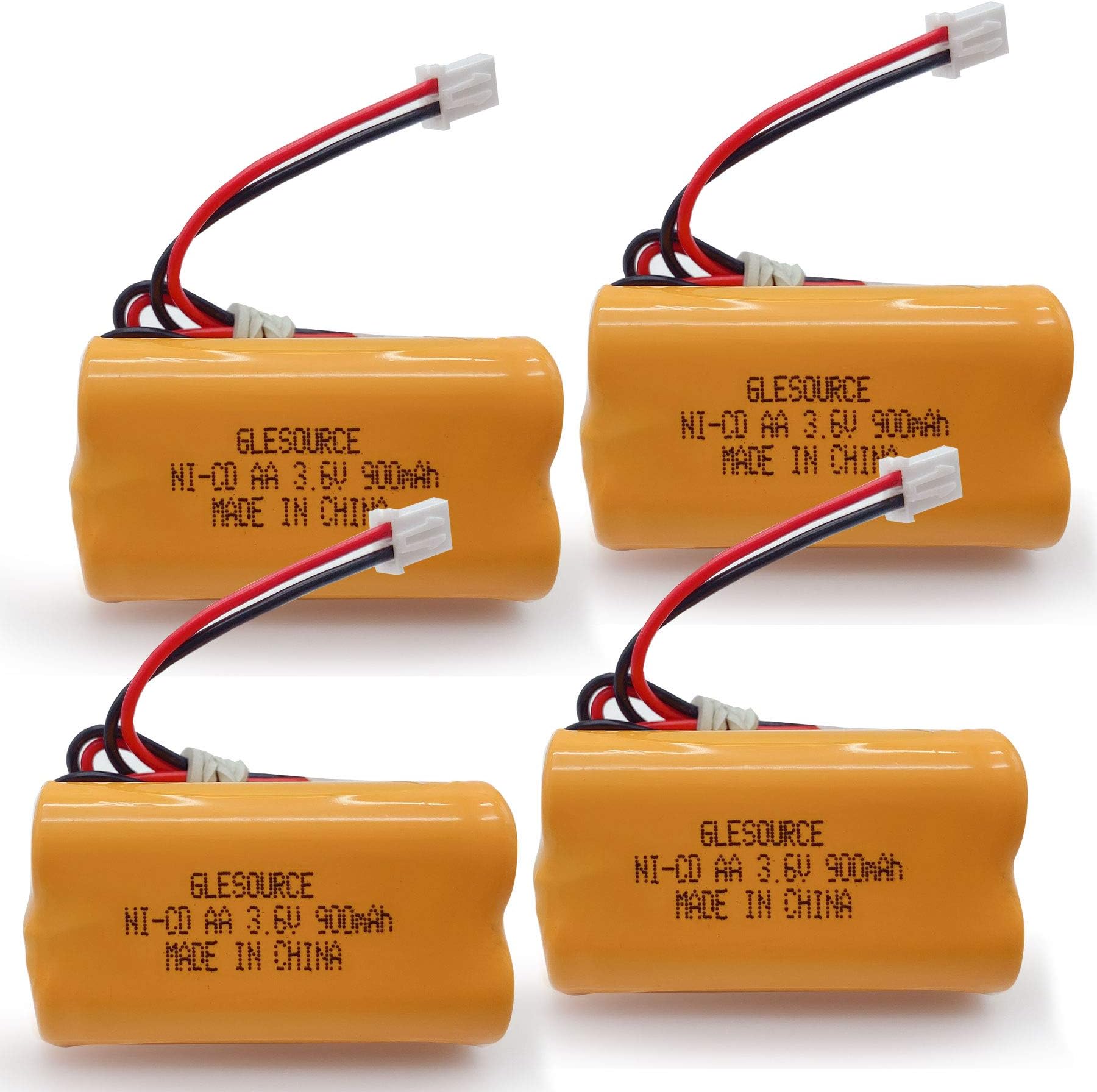 GLESOURCE3.6V 900mAh Exit Sign Emergency Light Battery Replacement for Exitronix 10010037, Max Power B2-0031 MH468886, Unitech LEDR-1 6200RP, Dantona CUSTOM-318 OSA230, Lowes 253799 (4 Pack)