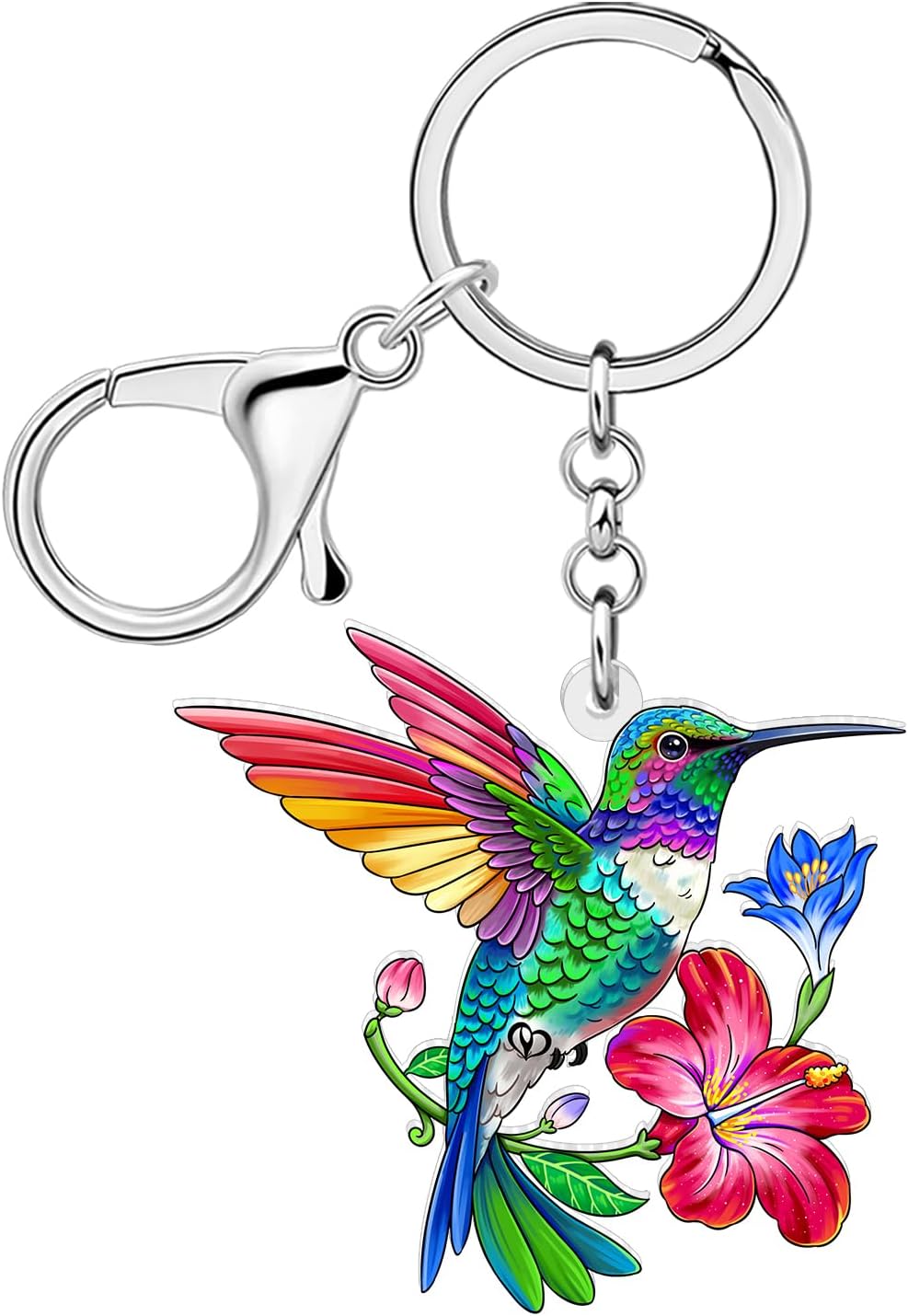 Acrylic Cute Hummingbird Keychain Bird Accessories Hummingbird Gifts for Women Bird Lovers Girls Backpack Purse Charms image 5