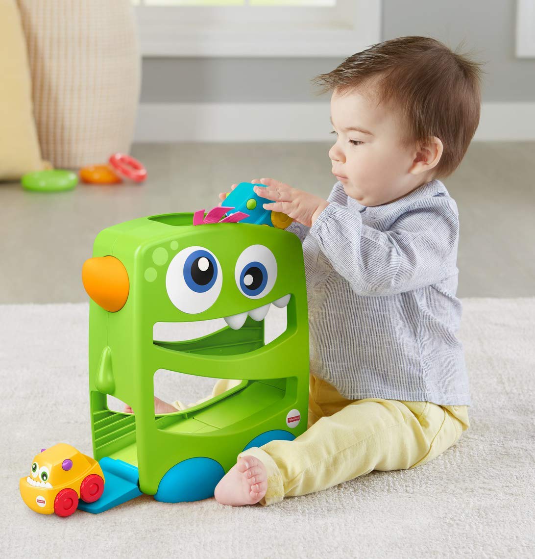 Fisher-Price - Mostriciattolo con Rampa e Veicoli, Giocattolo per Bambini 6+ Mesi, FYL40