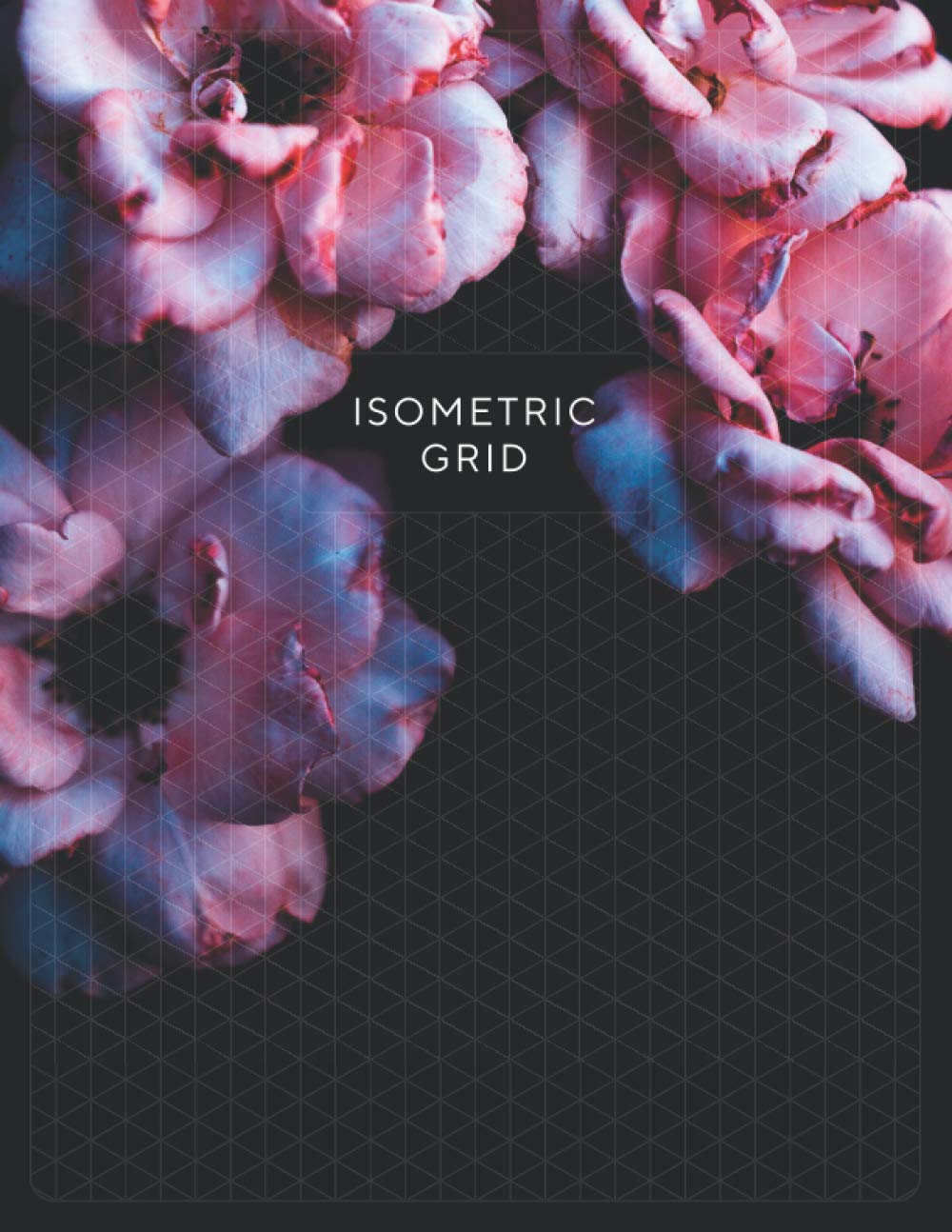 Notebook isometric grid 120 pages couverture florale en couleur