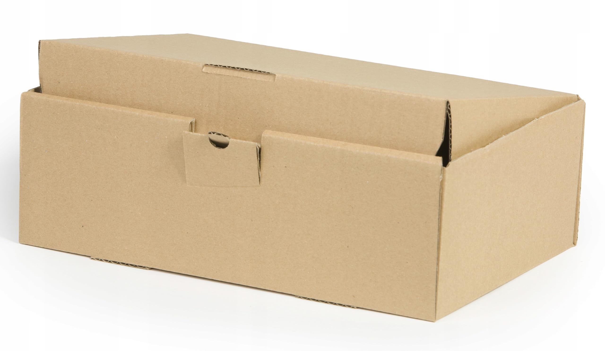 Klappdeckelkartons 350x250x100 mm Kleiderbox 1-Wellig 400g Braun Geschenkbox Versandschachtel NEU (50 Stück)