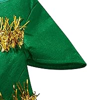 Vista 5 de TRURENDI Disfraz divertido de árbol de Navidad para niños, overol de árbol de Navidad con sombrero, disfraz de Navidad