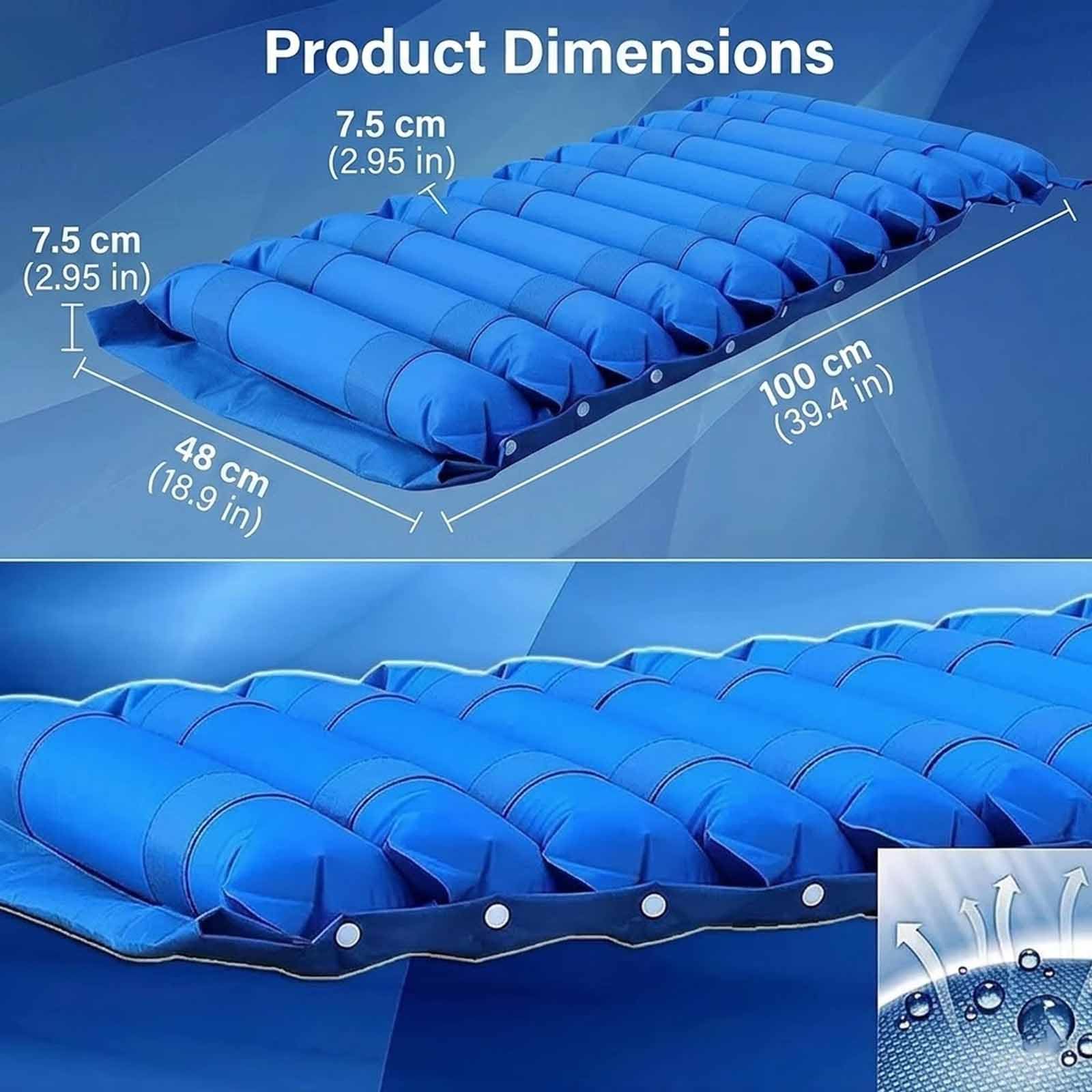 MObyat Cojín Asiento Inflable Eléctrico, Cojín Aire Presión Alterna con Bomba+11 Bandas Gas, Alivio Presión, para Silla De Ruedas, Previene Escaras En Encamados