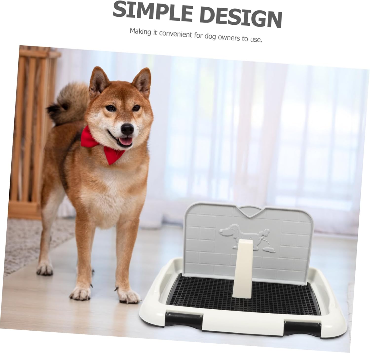 Thickened Indoor Dog Potty Tray with Splashproof Design Durable Plastic Puppy Toilet for Small and Large Dogs Non Spill Pee Holder with Bottom Mesh for Easy Training and