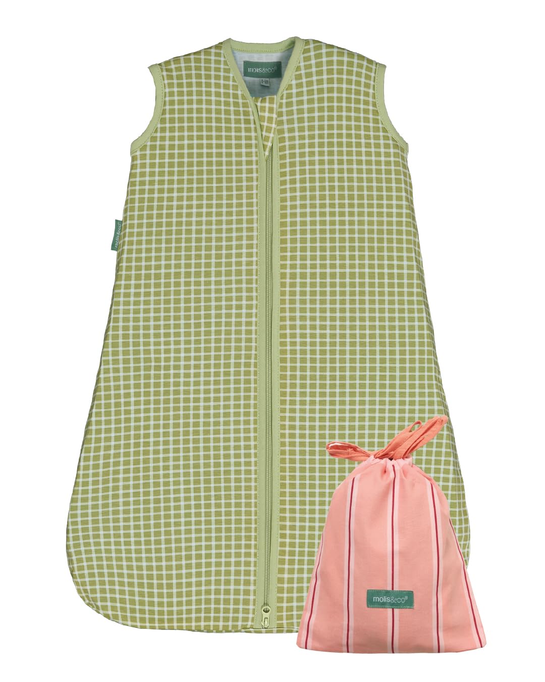 molis&co - Baby Schlafsack 0.5 TOG - Ideal für den Sommer - 100% Baumwolle (Oeko-TEX 100) - 0-6 Monat (70 cm)