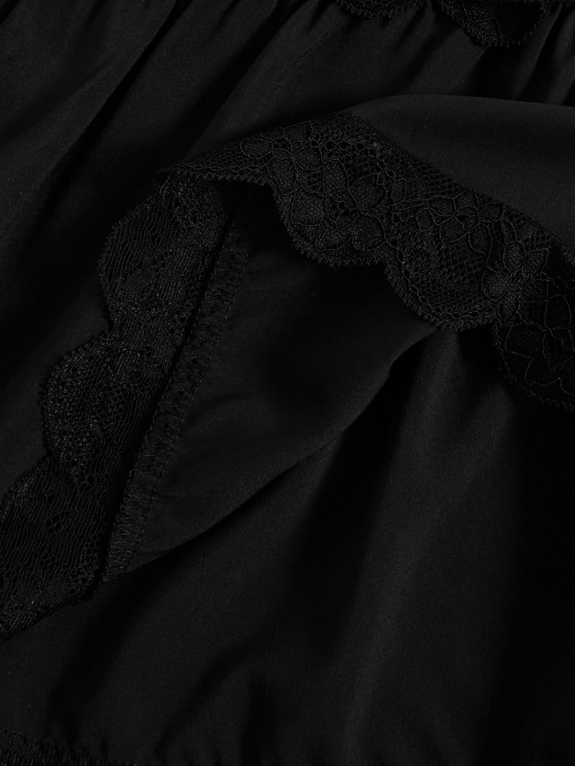 Verdusa Women's Cowgirl Western Boho Skirt Lace Ruffle Flowy Country Asymmetrical Lace Tiered Layered Skirts - Image 2