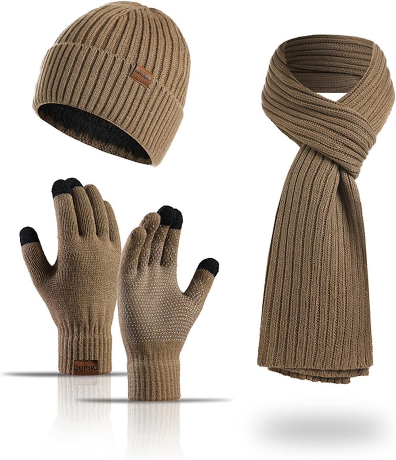 Winter Hat Scarf Gloves Set Hat Scarf and Glove Set Unisex Winter Warm Thermal for Cold Weather Women Men