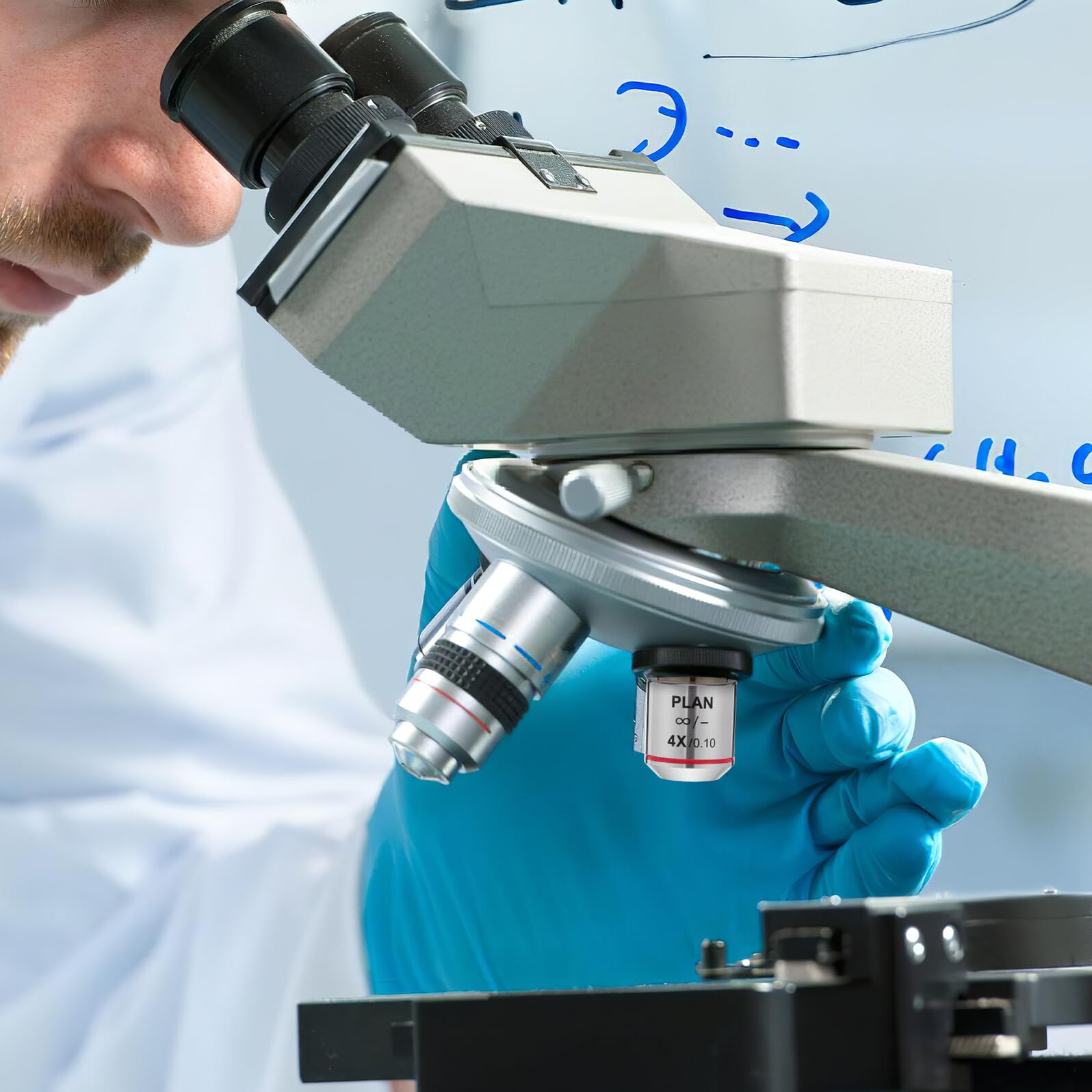 Objetivo para Microscopio Biológico Lentes Profesionales para Microscopio Lentes para Transparente para Biológico Cristal para Objetivos
