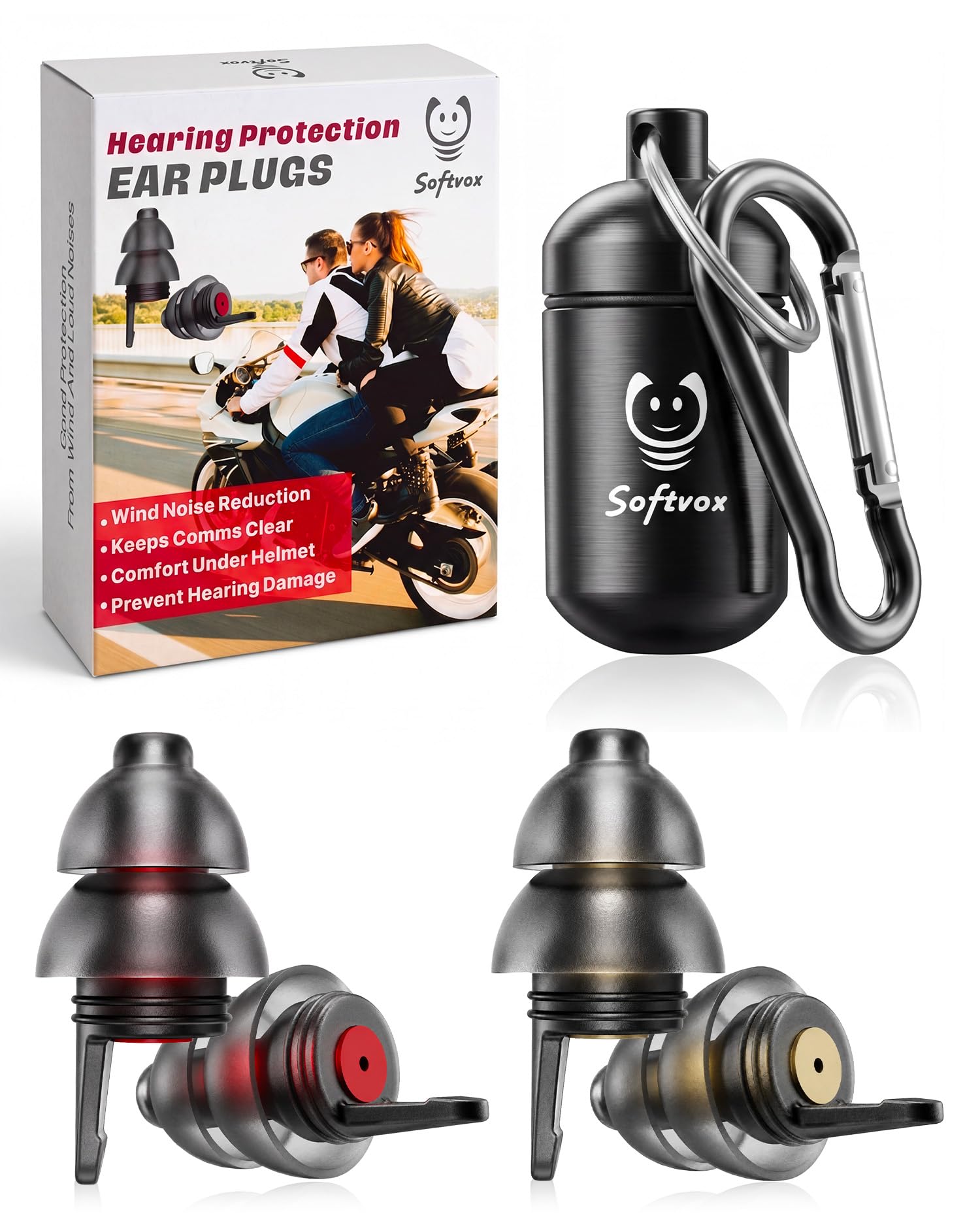 Softvox Motorcycle Ear Plugs 25dB