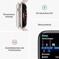 Vista 5 de Apple Watch Series 8 (GPS, 1.772 in) - Caja de aluminio Starlight con correa deportiva Starlight (renovado prémium)