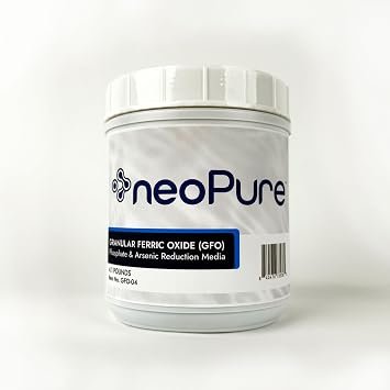Neo-Pure GFO Granular Ferric Oxide Phosphate Removal Media for Saltwater and Freshwater Aquariums Reduces Phosphates and Improves Water Quality 4.0 lbs