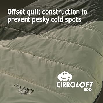 Kelty Cosmic Synthetic Fill 40 Degree Backpacking Sleeping Bag with Compression Straps, Compact and Lightweight, 2022