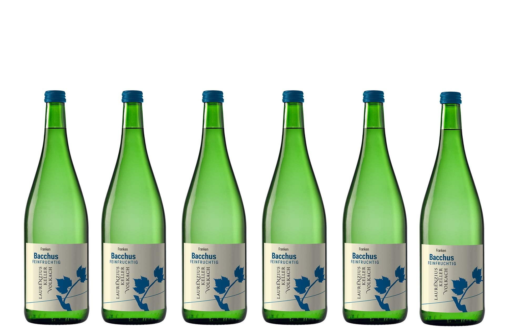 WEIN WISCHER Weißwein Bacchus halbtrockenfeinherb Qualitätswein [6 x 1,0 l] Volkacher Kirchberg Laurenziuskeller Volkach Frankenwein jetzt genießen!