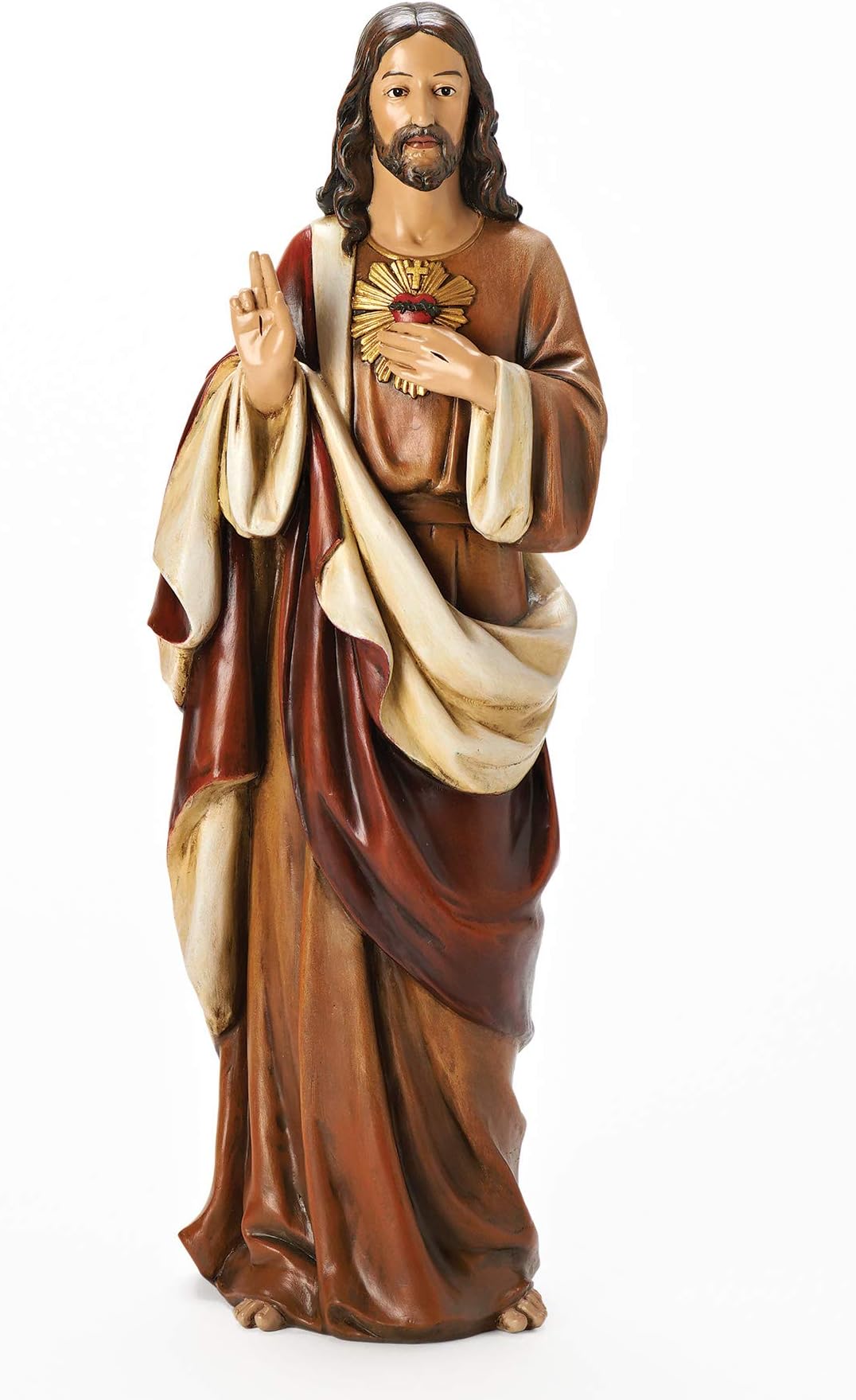 Joseph's Studio by Roman Sacred Heart of Jesus Figure, 18" Scale Renaissance Collection, 18" H Resin and Stone Religious Statue