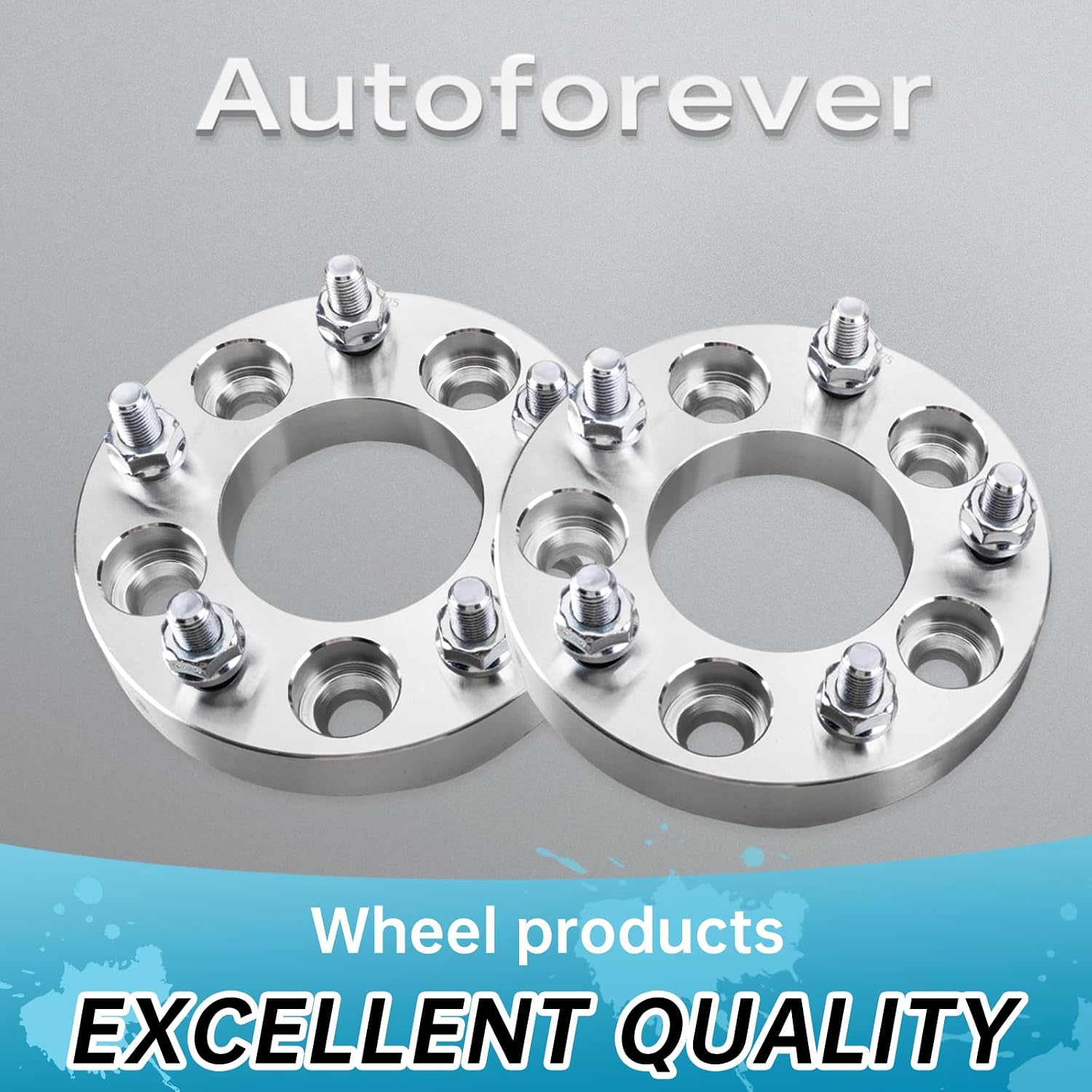 Autoforever 5x4.5 to 5x4.75 Wheel Spacers Adapters 1" 25mm thick with 12x1.5 Compatible with Ford Jeep Scion (Pack of 2)