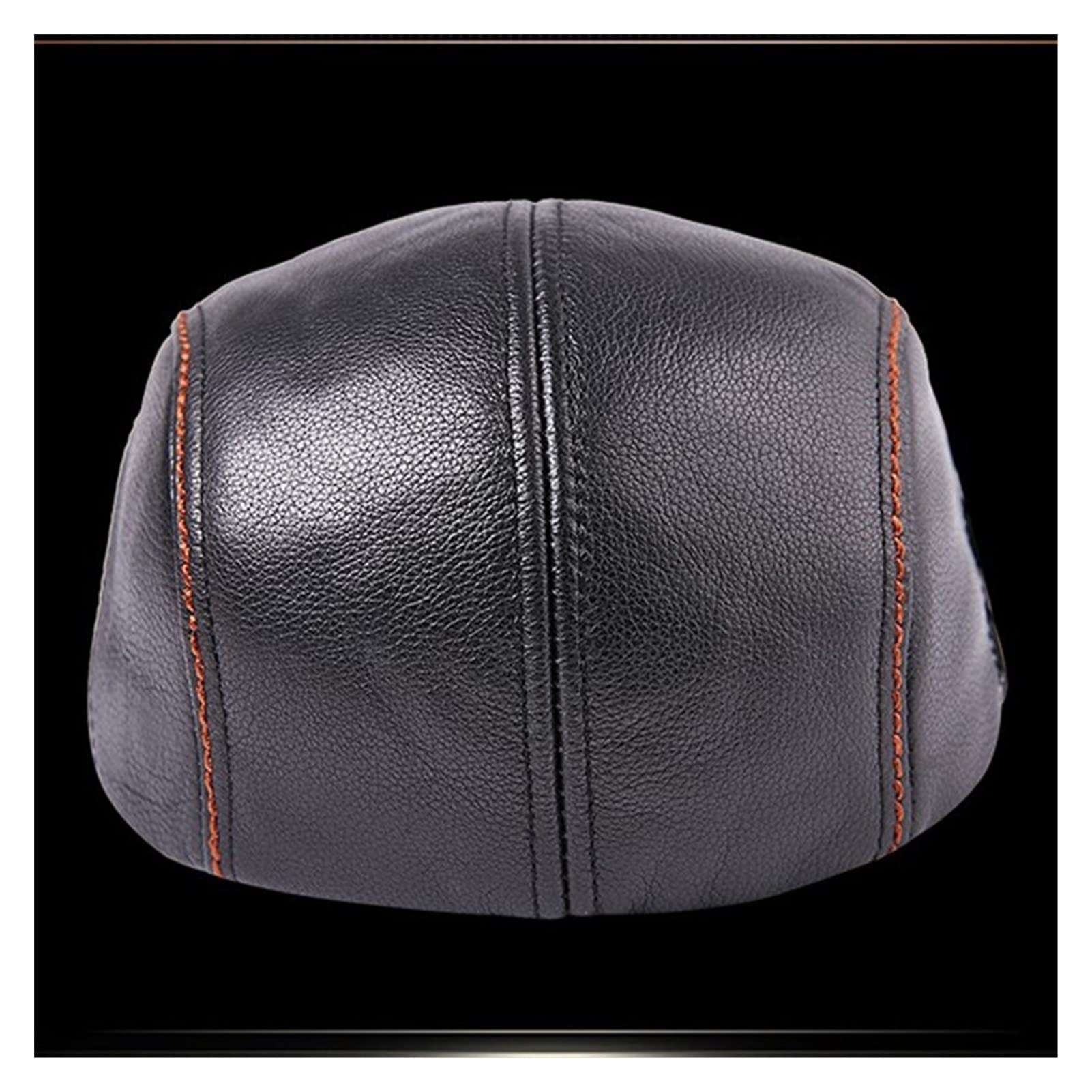 Płaskie czapki dla mężczyzn, Pu Skórzana Newsboy Peaked Cabbie Ivy Gatsby Beret Hat Driving Cap